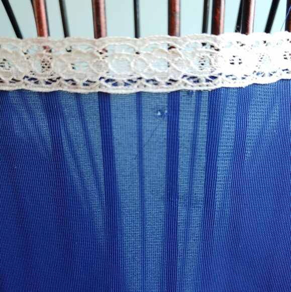 Vintage Vanity Fair Nylon Blue Dressing Gown Robe Nightgown Duster - Size 34 - Picture 15 of 16